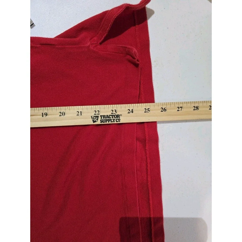 Polo Ralph Lauren Golf Shirt Triple-Pony 3 Red Custom Fit XL Y2K No. 67 RLPC